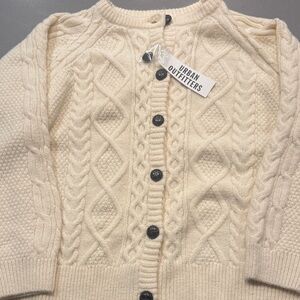 Urban Outfitters Cream Cable Knit Cardigan